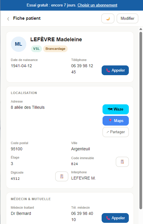 MediTransport (SaaS transport sanitaire / PWA) - visuel 2